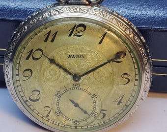 Antique Elgin Pocket Watch 15 Jewels Gold Filled Classic, 1926, Working