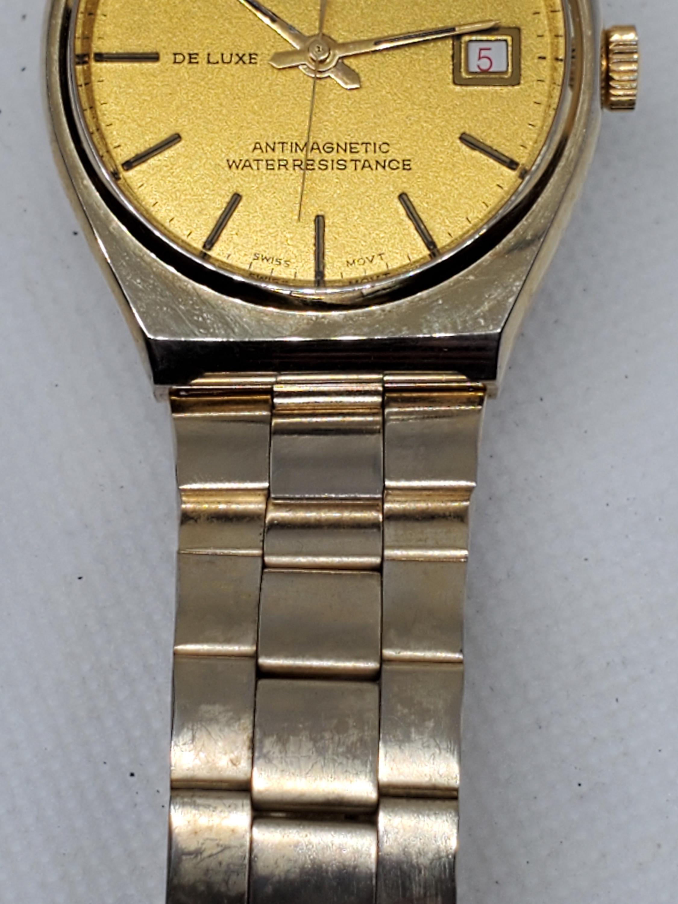 Ligun De Luxe ゴールドメッキ メンズ腕時計、1960年代、動作品 - Etsy 