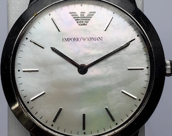 Emporio Armani Mother of Pearl Dial Watch, 33mm, 2010s, Working