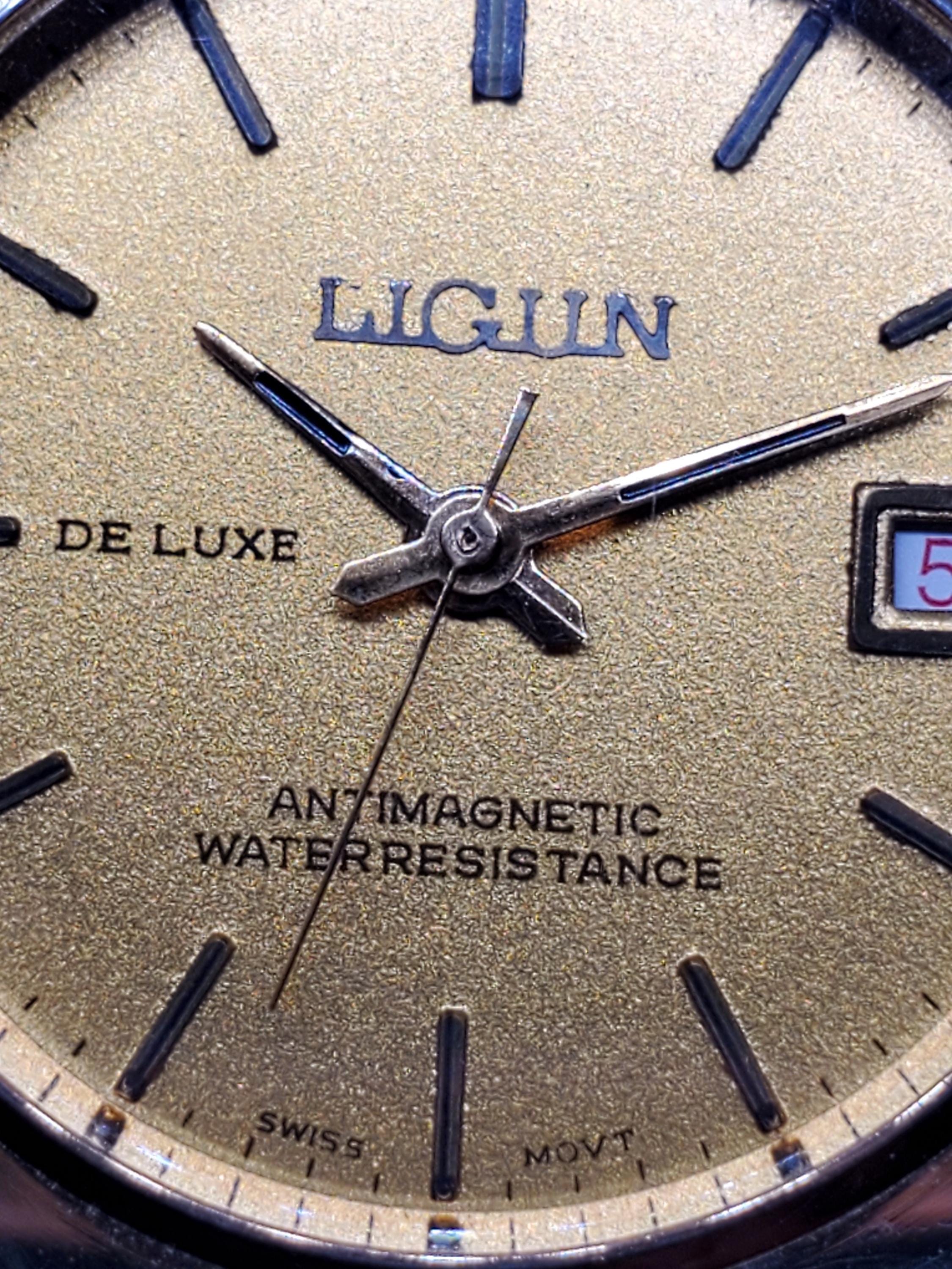 Ligun De Luxe ゴールドメッキ メンズ腕時計、1960年代、動作品 - Etsy 
