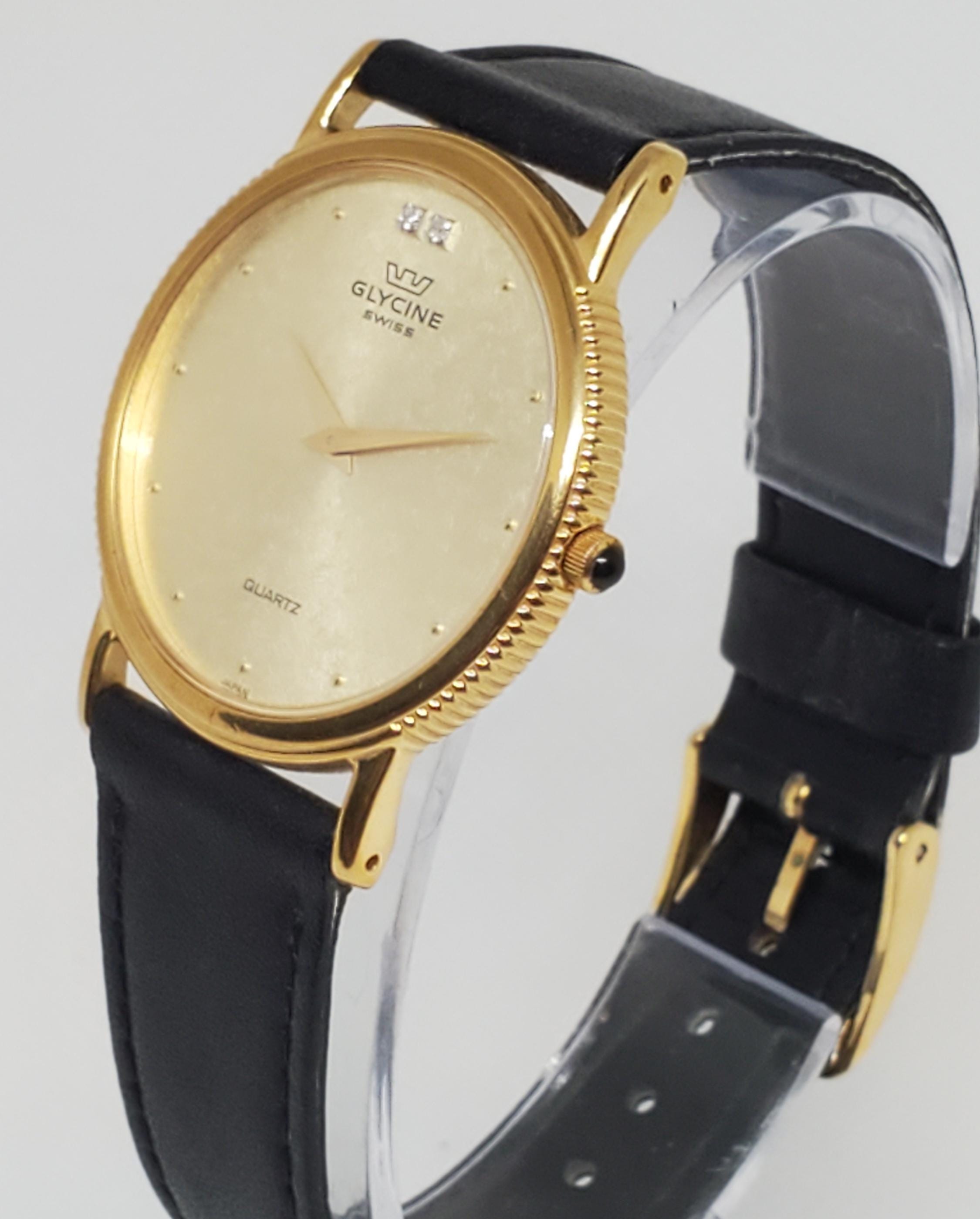 Glycine ALbireo Swiss watch (62000¥) Glycine Dore Gold Plated Watch, Year 2005, Running - Etsy