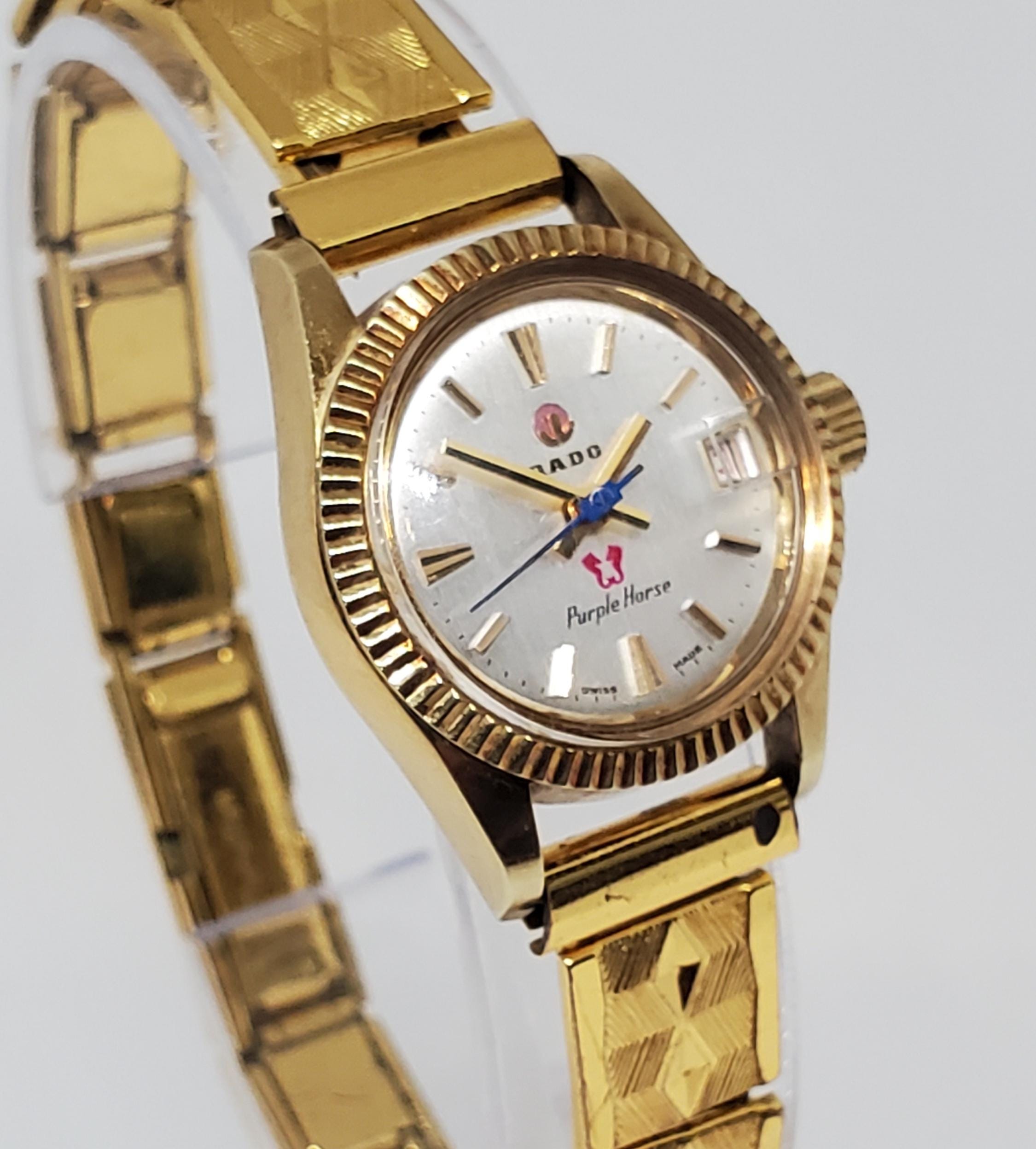 240626E　RADO ラドー　腕時計　Purple Horse Vintage RADO Purple Horse Automatic Quick D/D Steel Fluted