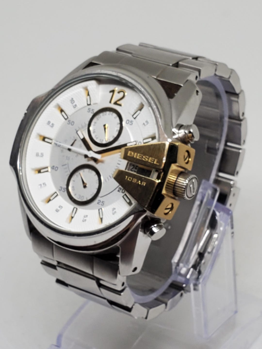 ザウルス　バルサ50　ショートツインハンドル　シルバー×ホワイト　軸間60mm Diesel DZ-4265 Chronograph Quartz Watch Silver & Gold Tone 46mm