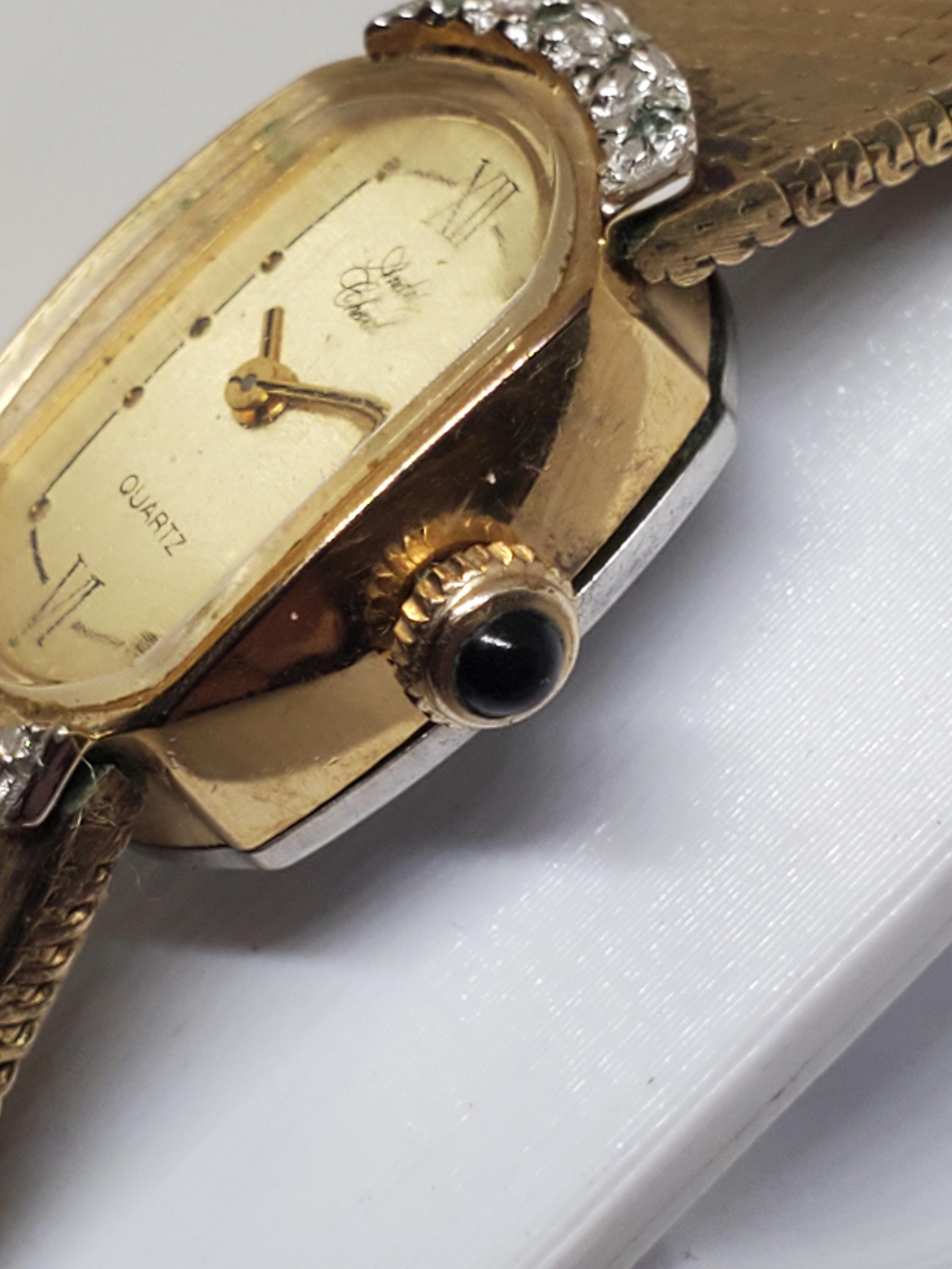Andre Cheval Gold Plated With Diamonds Watch, 1980s , Working - Etsy