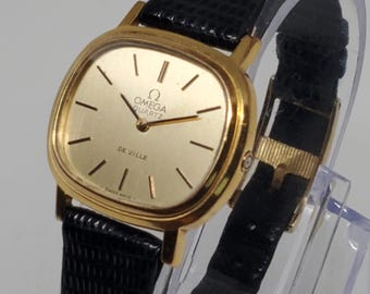 Omega De Ville Gold Plated Watch, 1990s      - vintage collection -