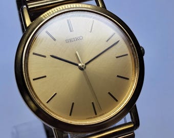 Seiko Classic Gold Plated Dress Watch, 1990, Working