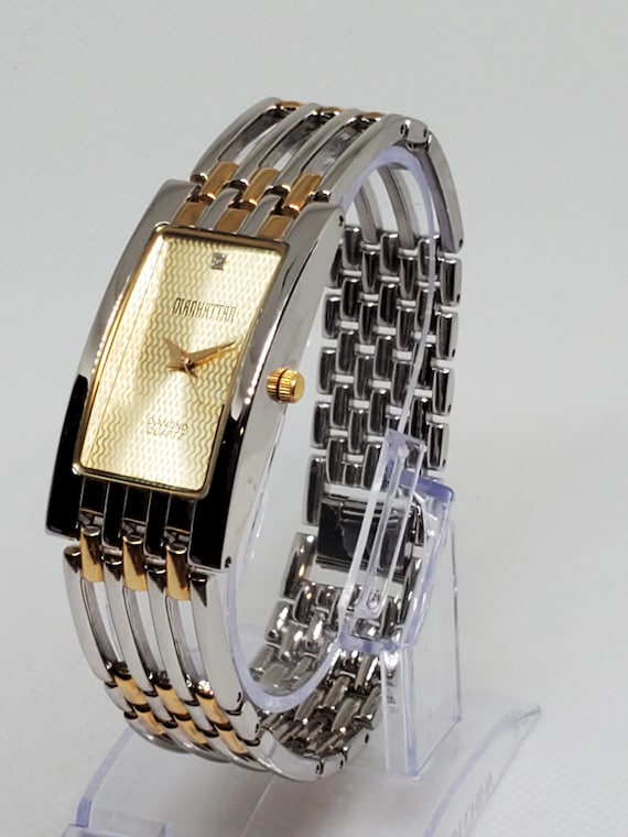 Elegant Diamond Dial Stainless Steel Bracelet Watch Quartz Analog Women main image 4