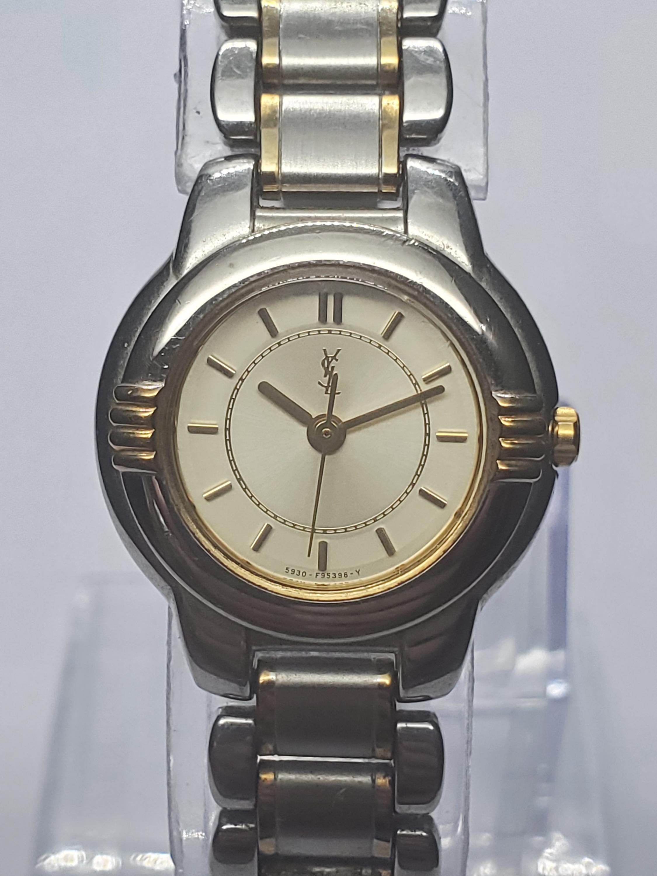 YSL - Yves Saint Laurent Two Tone Ladies Watch, 23mm, 1997
