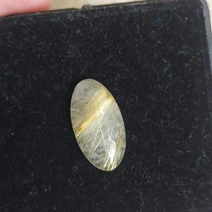 Golden Rutile Oval Cabochon: Smooth Gemstone for Jewelry Making (28x12x5 MM)