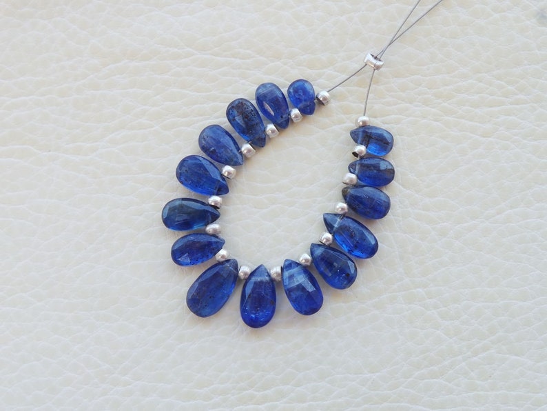 RARE!! Natural Kyanite Rose Cut Faceted Pear Shape Briolette 6-10 MM Size Best High Quality Loose Gemstone Beads For Making Jewelry.