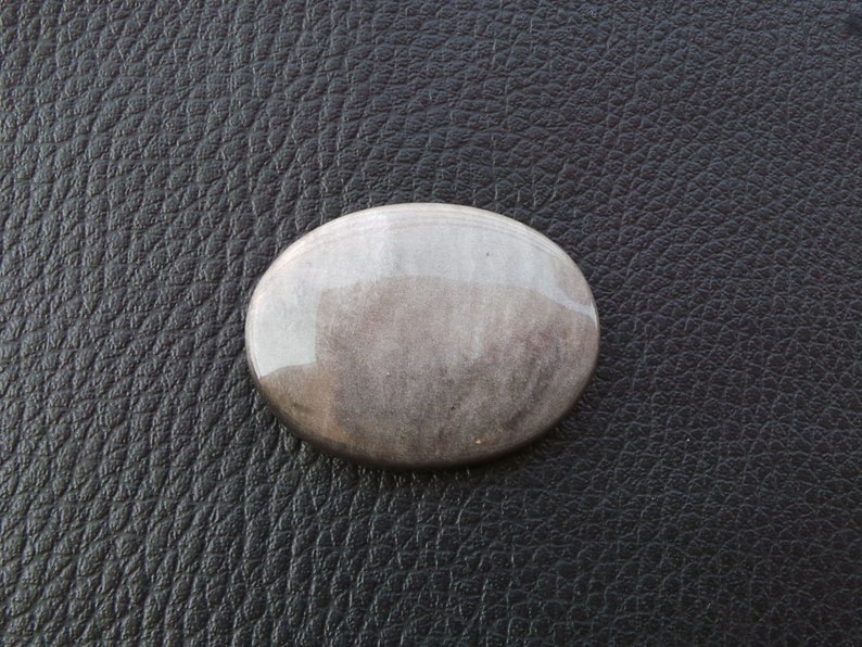 Natural Silver Sheen Obsidian Gemstone Smooth Oval Shape Cabochon 38x29x6 MM Size Best High Quality Loose Gemstone For Making Jewelry.