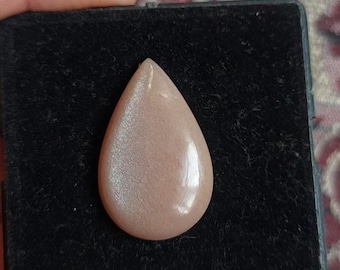 Peach Moonstone Pear Cabochon: Natural Gemstone for Jewelry Making (35X22X6 MM