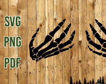 Skeleton Hands SVG PNG PDF - Skeleton Hands holding chest - Instant Download
