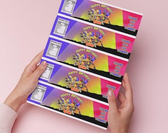 Splatoon Water Bottle Custom Label Canva Template - Instant Access - Template Only