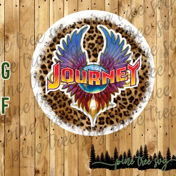 Journey Logo - Cheetah / Leopard - Sublimation PNG & PDF File - Instant Download