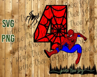 Spiderman Birthday SVG File Instant Download DIY Shirt Design