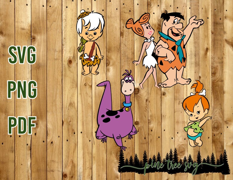 Flintstones SVG PNG PDF Instant Download - Etsy
