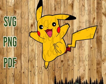 Pikachu SVG File Instant Download - PNG PDF