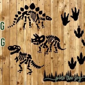 Dinosaur Fossils - SVG and PNG - Instant Download