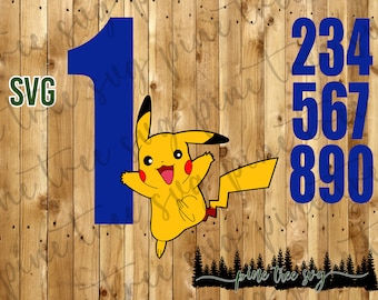 Pikachu Birthday SVG File Instant Download DIY Shirt Design