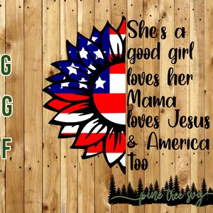 Patriottische zonnebloem - SVG, PNG, PDF - Instant Download