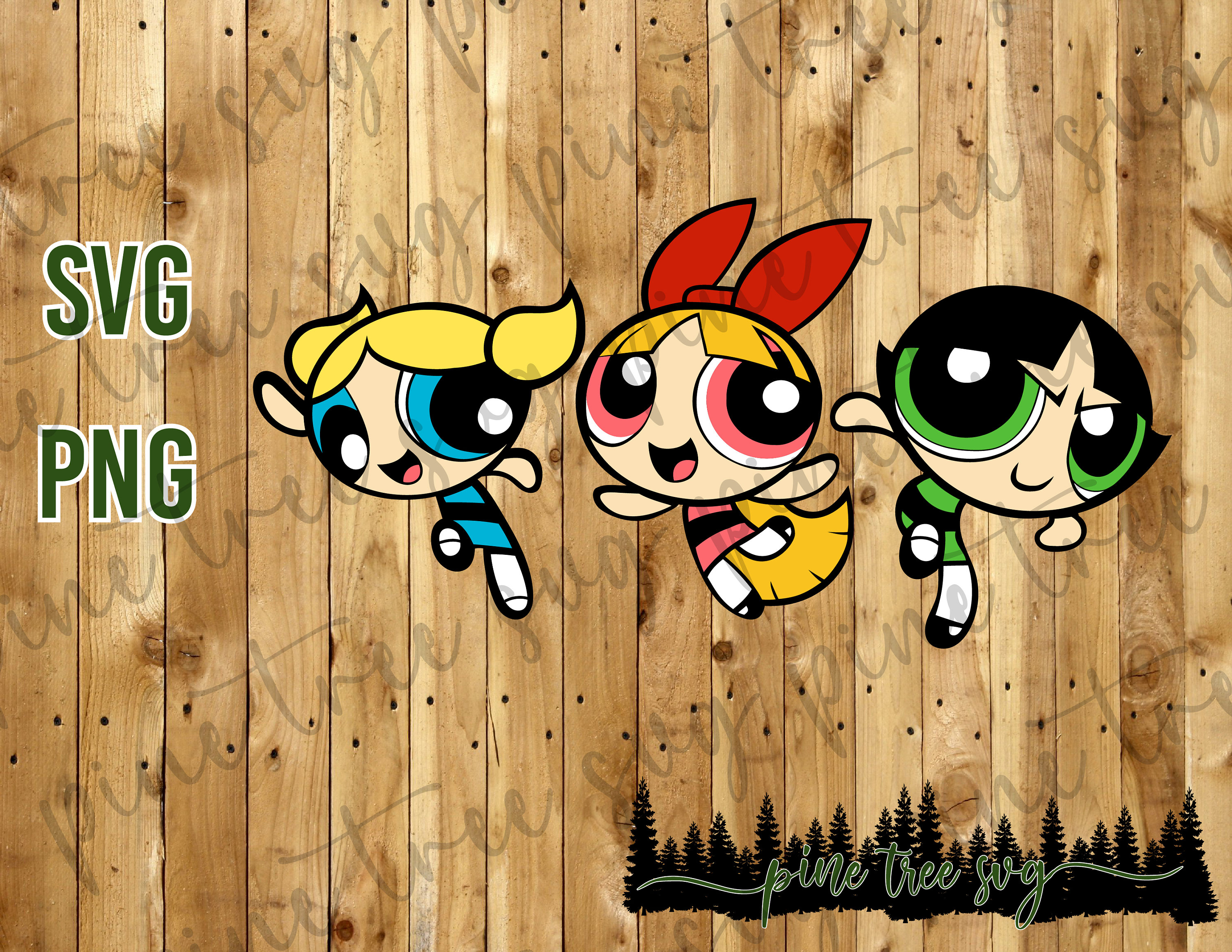 Powerpuff Girls - Blossom - Bubbles - Buttercup - SVG - PNG - Instant ...
