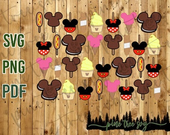 Disneyland Food - SVG, PNG, PDF - Instant Download - Sublimation - Vinyl