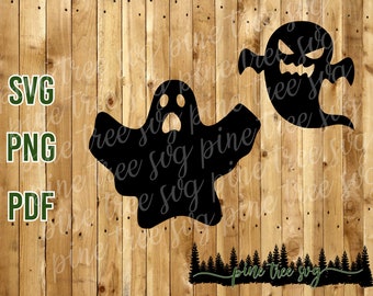 Halloween Ghosts - Silhouettes - SVG, PNG, PDF - Instant Download