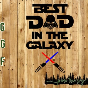 Best Dad in the Galaxy - SVG, PNG, PDF - Instant Download