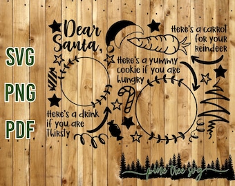 Cookies for Santa Tray - SVG PNG PDF - Instant Download - Customs Available
