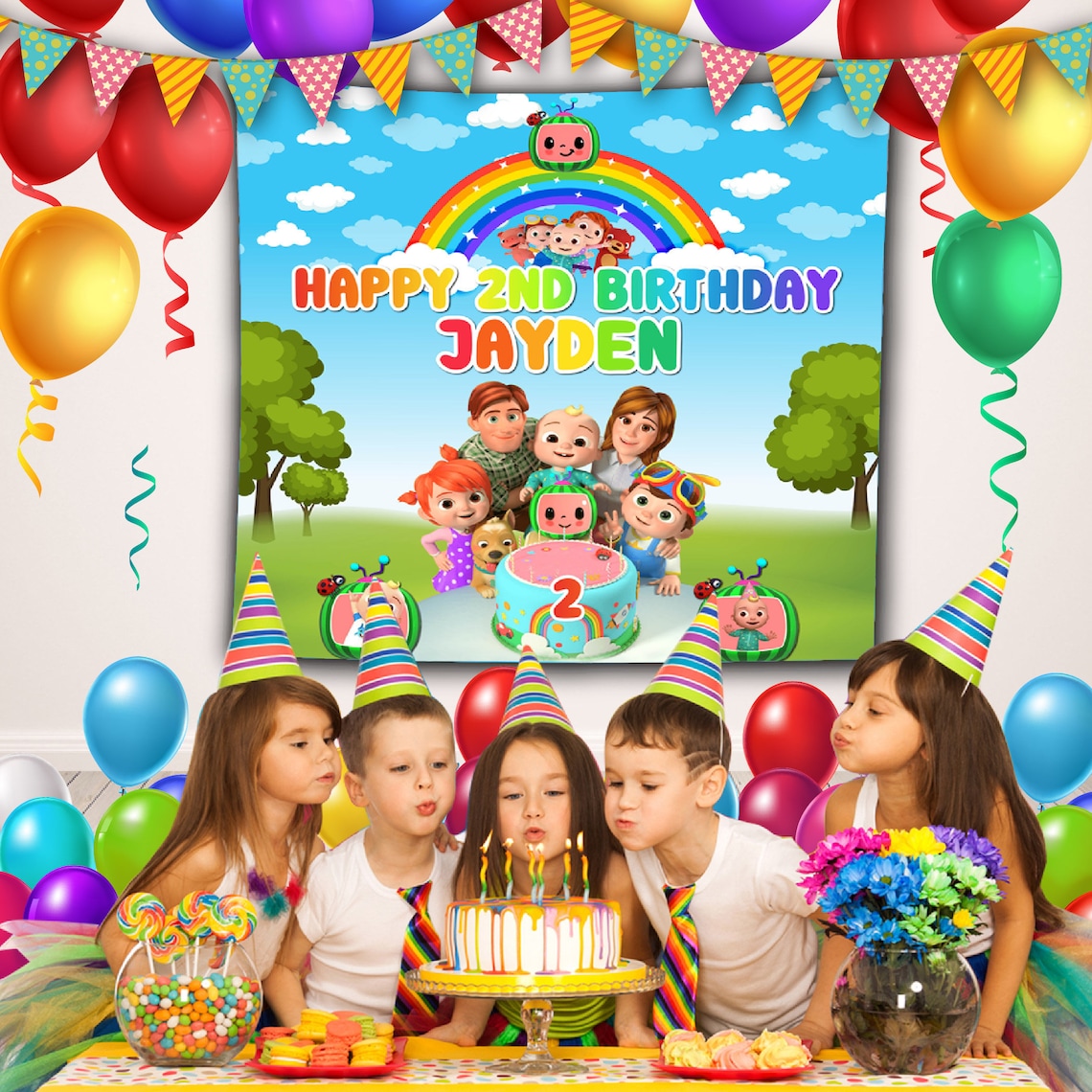 Birthday backdrop Decoration Etsy