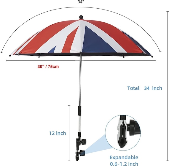 Clip on pram best sale umbrella