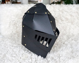 The Black Knight - Make your own paper helmet with this instant download template