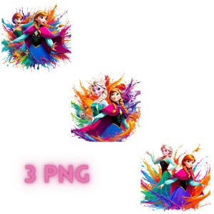 Elsa Png, Frozen Sisters Clipart, Frozen Png Tshirt Design, Disney Princess Art, Digital File, Instant Download, Sublimation