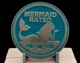 Mermaid in TEAL - (Matte Metal) Unique METAL 4x4 Badges Made For Any 4x4 Vehicle