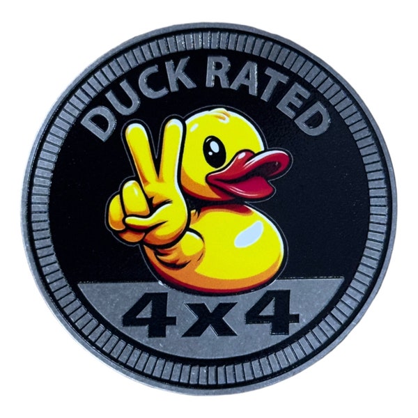 Duck Rated “Cool Duck” - Unique METAL 4x4 Badges Made For Any 4x4 Vehicle