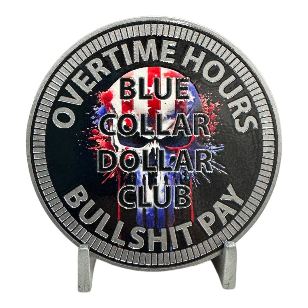 Blue Collar Dollar Club Unique METAL 4x4 Badges Made for Any Etsy