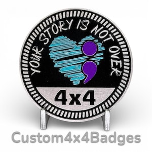 Suicide Awareness - Unique Metal 4x4 Badges Crafted by Custom4x4Badges