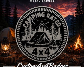 Camping | 21 Color Options | Metal 4x4 Badge