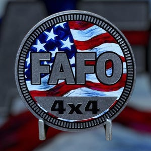 FAFO (USA) - Distinctive Metal 4x4 Badge Crafted by Custom4x4Badges
