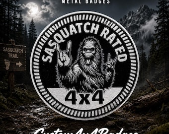 Sasquatch | 21 couleurs disponibles | Insigne métallique 4x4
