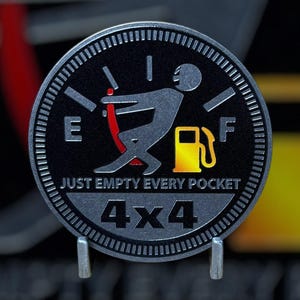 Gas Gauge - Distinctive Metal 4x4 Badge Crafted by Custom4x4Badges