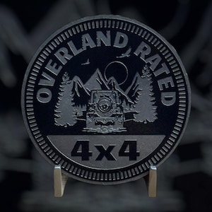 Overland Rated - Distinctive Metal 4x4 Badge Crafted by Custom4x4Badges