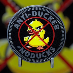 Anti-Ducker - Distinctive Metal 4x4 Badge Crafted by Custom4x4Badges