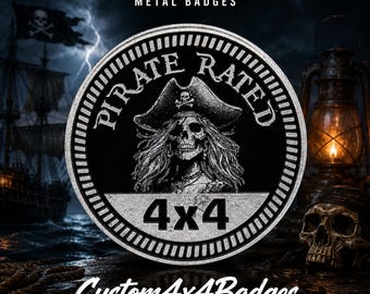Pirate - Fille | 21 couleurs disponibles | Insigne métallique 4x4