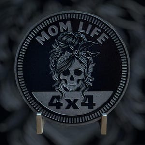 Mom Life  - Distinctive Metal 4x4 Badge Crafted by Custom4x4Badges
