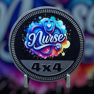 Nurse Rated  - Distinctive Metal 4x4 Badge Crafted by Custom4x4Badges