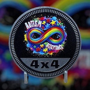 Autism - Distinctive Metal 4x4 Badge Crafted by Custom4x4Badges