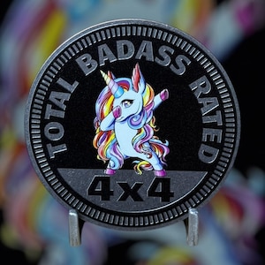 Total Badass Rated - Distinctive Metal 4x4 Badge Crafted by Custom4x4Badges