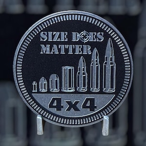 Size Does Matter - Distinctive Metal 4x4 Badge Crafted by Custom4x4Badges